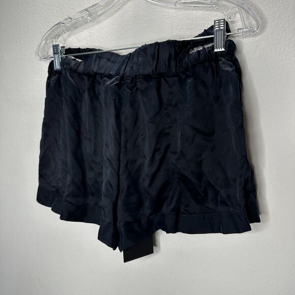 NWT PRFCT NMBR Black Satin Open Side Waistband Drawstring Shorts M - Picture 8 of 14